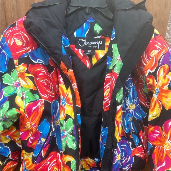 Obermeyer Multicolor Floral Jacket Sz 8 - Picture 1 of 3